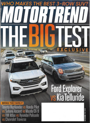 MOTOR TREND 2020 MAY - TAYCAN S, TELLURIDE, 3-ROW SUVs DUAL